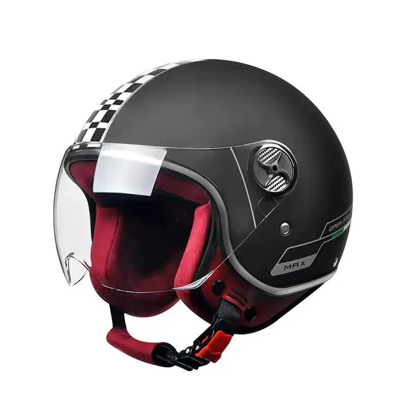 519 Clogad Gluaisrothar Retro Leath-Aghaidh Clogad Motocross ABS